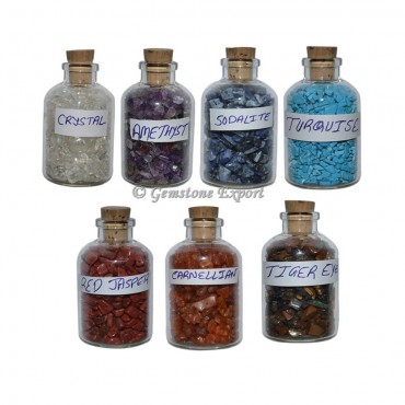 7 Chakra Mini Size Gems Bottle Set