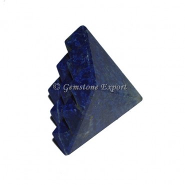 Lapis Lazuli Lemurian 9 Cut Vastu Pyramid
