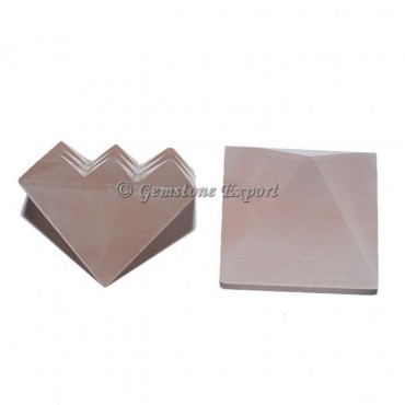 Rose Quartz Lemurian 9 cut Vastu Pyramid