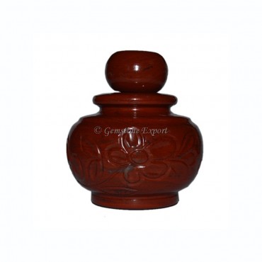 Red Jasper Stone Fragrance Bottle