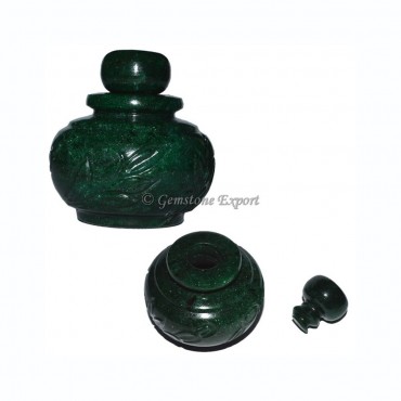 Green Aventurine Stone Fragrance Bottle
