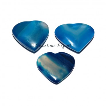 Blue Onyx  Small Hearts