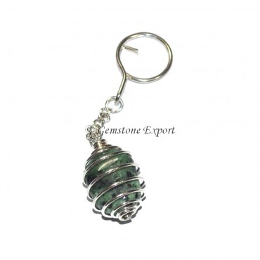 LongoTonge Stone Cage Tumbled Keyring