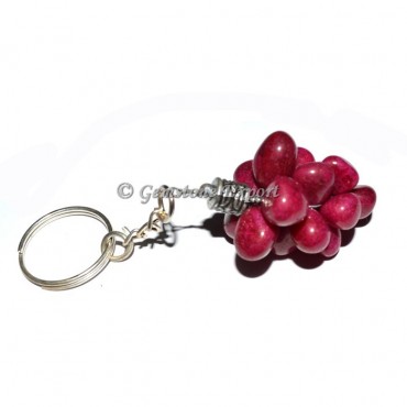 Ruby Grapes Keychain