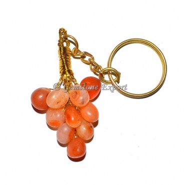 Carnelian Grapes Keychain