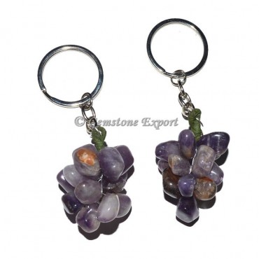 Amethyst Grapes Keychain