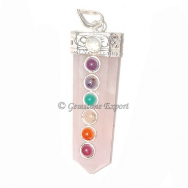 Rose Quartz Chakra Pendants