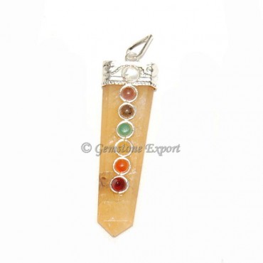 Golden Quartz Chakra pendants