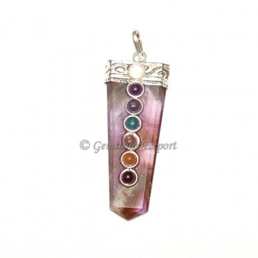 Amethyst Seven Chakra Pendants