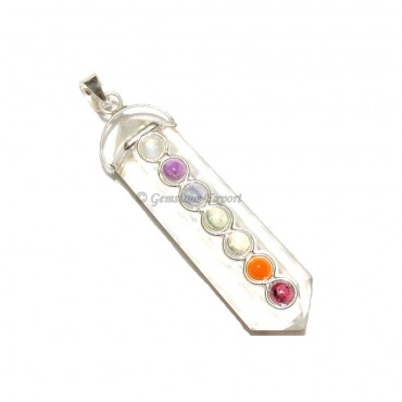 Crystal Quartz Double Terminate Chakra Pendants