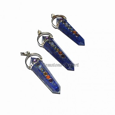 Lapis Lazuli Chakra Double Point Pendants
