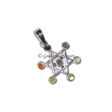 Chakra Pentagram Pendants