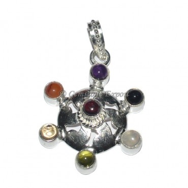 Flower Seven Chakra Pendant