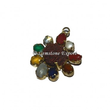 9 Chakra Stones With Rudraksha Pendants