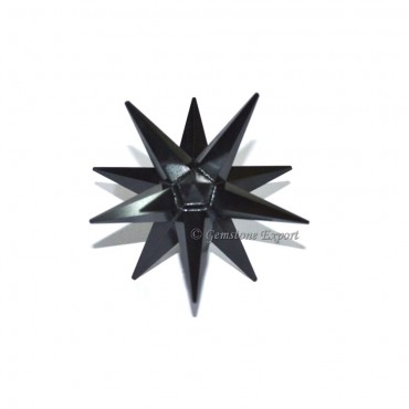 Black Agate 12 Point Merkaba Star