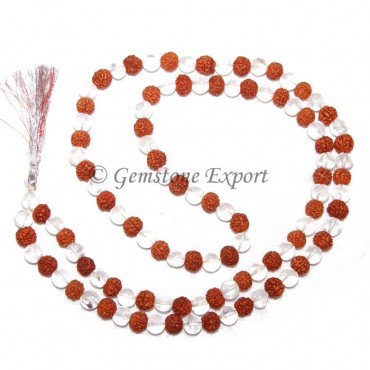 Crystal With Rudraksha Jap Mala