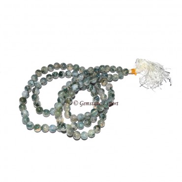 Moss Agate Mala