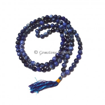 Sodalite Faceted Jap Mala