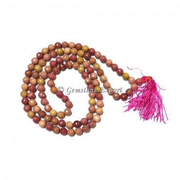 Rhodonite Faceted Jap Mala