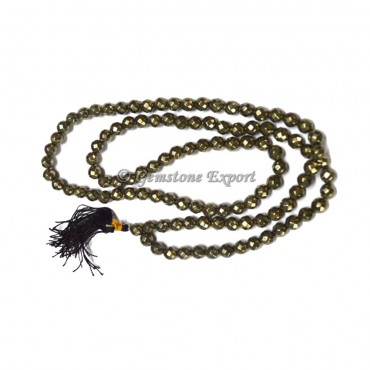 Pyrite Faceted Jap Mala