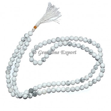 White Howlite Japa Mala