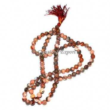 Fire Agate Japa Mala