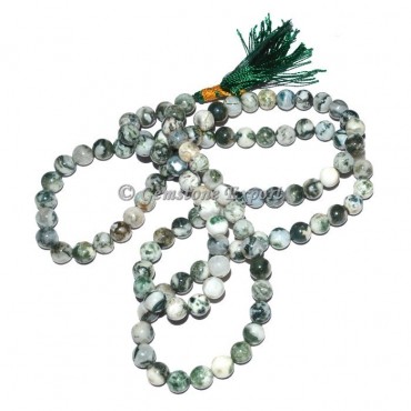 Tree Agate Japa Mala