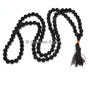 Black Obsidian Japa mala