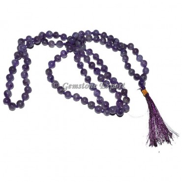 Amethyst Knotted Beads Jap Mala