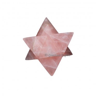 Rose Quartz Big Merkaba Star