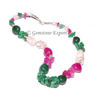 Dyed Stone Fashion  Necklace