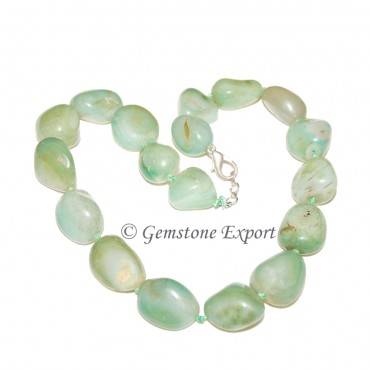 Green Onyx Tumbled Stone Necklace