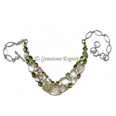 Rutile and Peridot Necklace