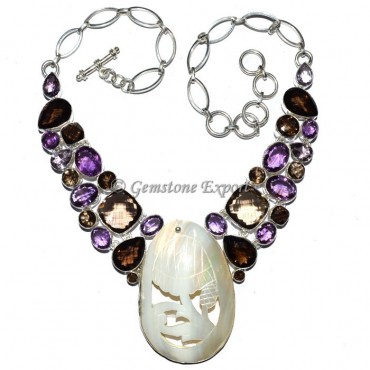 Amethyst and Smokey Neckalce