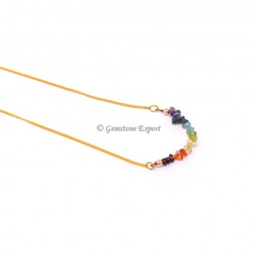 Seven Chakra Necklace With Golden Chain