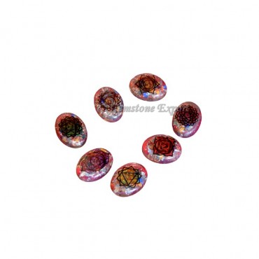 Chakra Stone Printed Orgone Oval Set