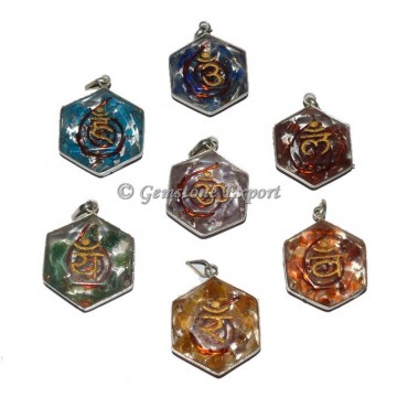 7 Chakra Sanskrit Engraved Star Pendant Set