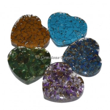 Healing Orgonite Heart 5pcs set