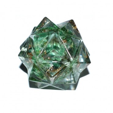 Green Jade 20 Point Orgone Merkaba Star