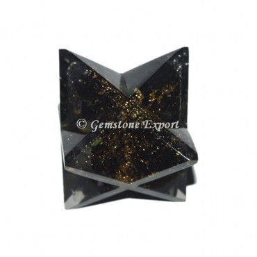 Black Tourmuline Orgonite Merkaba star