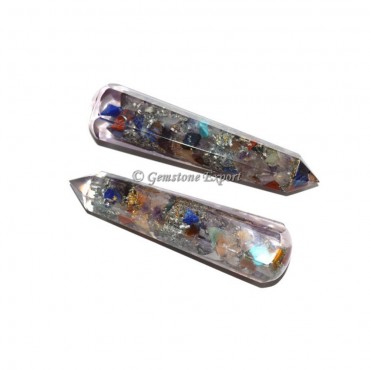 Assorted Gemstone Orgone Massage Wand