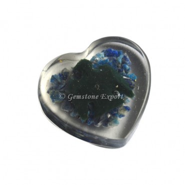 Black Obsidian Bird Symbol On Orgone Heart