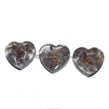 Amethyst Orgone Heart