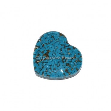 Turquoise Orgonite Heart