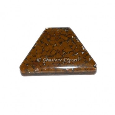 Yellow Jasper Triangle Cut Orgonite Cabs