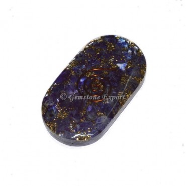 Crystal Blue Colour Orgone Oval Cabs