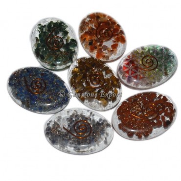 Multi Colour Orgone Oval Cabs