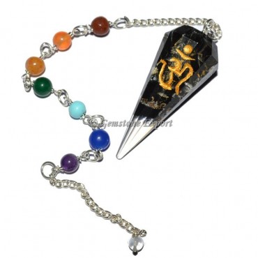 Black Tourmaline Pendulums with Om