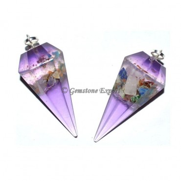 Orgone Pendulums Amethyst Color Pendants