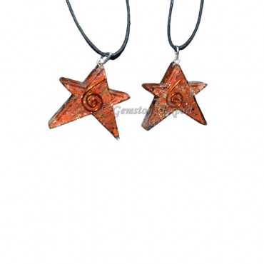 Red Jasper Orgone Star Pendants